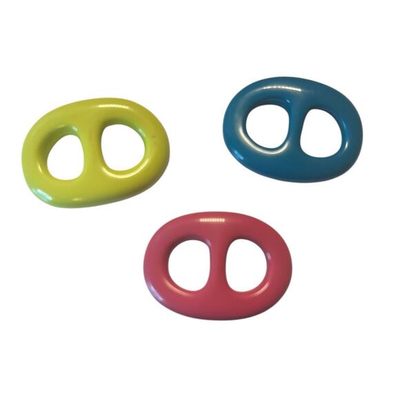 HERMÈS Tribord Chaîne d'Ancre Scarf Ring Set of 3 Multicolor with Box - Picture 3 of 15